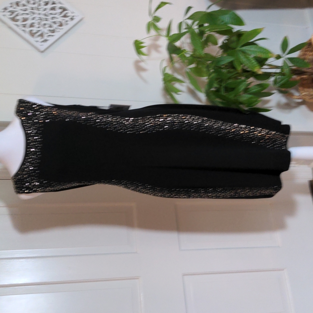 NWT, CALVIN KLEIN, SLEEVELESS DRESS, SILVER & GOLD SEQUINS, STUNNING